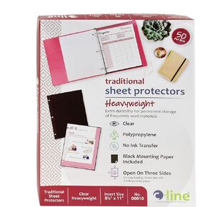 C-Line Traditional Polypropylene Sheet Protector, Heavyweight, 11 x 8 1/2, 50/BX (00010)