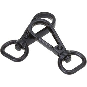 COTOWIN 1/2" Curved Lobster Clasps,Swivel Trigger Clips Snap,Pack of 20 (Black)