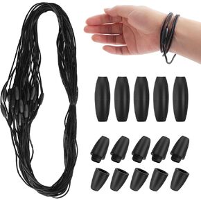 30 Sets Replacement Necklace Cords with Breakaway Clasps, Black Nylon Necklace Lanyard String and Plastic Safety Breakaway Clasps for Pendant Necklaces Bracelets DIY Craft Jewelry Making