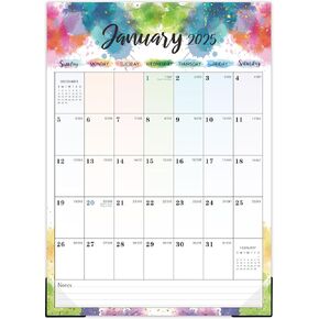 2025 Magnetic Calendar for Refrigerator, Magnetic Calendar from Jan.2025 - Dec.2025, 14"x10'', 2025 Fridge Calendar, Tear-off Pad, Large Blocks, Perfect for Refrigerator