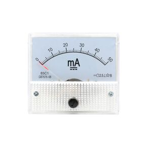85C1 DC Pointer Ammeter Analog Current Voltmeter Measuring Panel 65 * 56MM 0-5A Ammeter Analog Panel Meter DC 85C1 5A