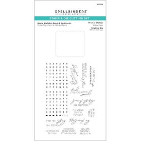 Spellbinders Bestie Alphabet Beads & Sentiments Clear Stamp Set
