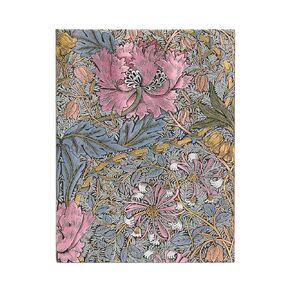 Paperblanks | Morris Pink Honeysuckle | William Morris | Hardcover | Ultra | Lined | Elastic Band Closure | 144 Pg | 120 GSM
