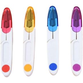 4Pcs thread snips Embroidery Scissors with Cover, thread snips for sewing portable Thread Snippers for Sewing, Crafting, and Quilting - Compact and Lightweight Scissors with Safety Cover"