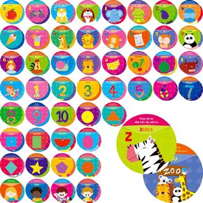50 PCS Jumbo Cards for Toddlers, Jump & Learn Upper/Lowercase Letters/Numbers/Colors/Shapes/Body Parts/Emotions, Funny Travel Toy for Kids, Preschoolers, Toddlers