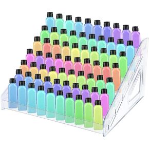 cobee 7 Tiers Acrylic Paint Organizer, Clear Paint Bottle Storage Holder Acrylic Paint Rack Stand for 2oz Bottles Craft Paint Bottle Rack