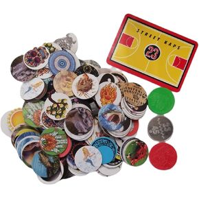 200 Assorted Pog Milkcaps with 6 Slammers
