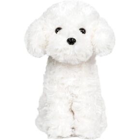 White Toy Poodle Stuffed Animal - Bichon Frise/Maltese/White Labradoodle Plush Toy for Kids and Babies - Perfect Birthday & Easter Gift, 12.6"