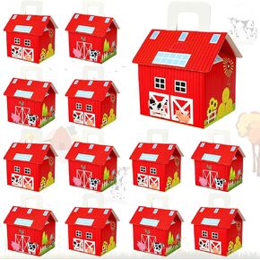 16 Pack Farm Animal Party Candy Box, Farm Theme Gift Box for Farm Birthday Party Barn Party Decoration.