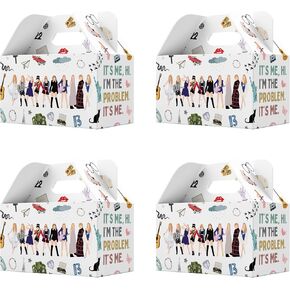 Echoglimmer 24 Pack Taylor Party Favors Boxes, Party Boxes, Party Supplies, Decorations Gift Bag, Birthday Party Favors | Fill with Treats, Goodies and Party Favors