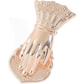 Elegant Lady's Hand Books Clip - Document Handbook Storage Notebook Vintage Metal Paper Page Holder Accessories, Office School Versatile Clamps Supplies Stationery Gifts (Style A-Golden Gray)