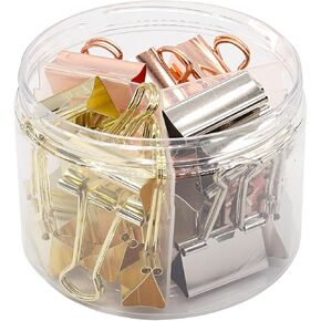 Binder Clips Paper Clamps Paper Clips, 0.75inch (19mm), 3 Colored Set, 72 Pcs Small Size Office Clips for Home School and Business in Saudi Arabia