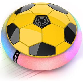 Mirana Air Football Smart - Hover Soccer Ball - Inbuilt Rechargeable Battery - Indoor Outdoor Toys with Attractive LED Light - Soft Foam Bumper Floating Disk - Birthday Gift for Boys and Girls