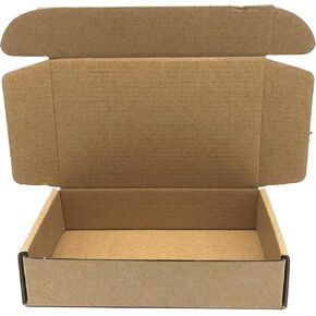 Small Cardboard Shipping Box Mailers 7 x 4.3 x 1.6 Inch Corrugated Packaging Storage Boxes 50 Pack