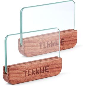 TLKKUE 2 Sets Glass Slicker with Brazilian Rosewood Handle for Leathercraft Burnishing Professional Leather Burnisher Leather Working Tools Leather Glass Block Smoothing Tool