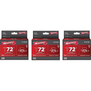 Arrow Fastener Genuine 1/2-Inch T72 Insulated Staple, 300-Pack (Pack of 3)