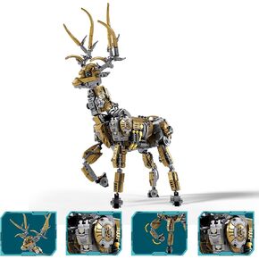 طقم نموذج حيواني من CAEROKEERL ميكانيكي Elk Guardian - 924 قطعة، بناء نماذج تجميع الصور المقطوعة مع أدوات، هدايا للأطفال، ألعاب تعليمية، هدايا عيد الميلاد أو عيد الميلاد للأولاد والبنات