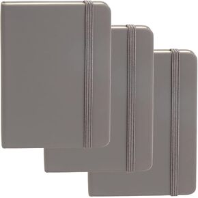 Simply Genius A6 Pocket Size Mini Notebooks with Hardcover - Ruled Small Journal Set for School, Home & Office - 124 pages (3.7" x 5.7") with Inner Pocket (Pink, 3 Pack)