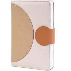 SINYMEL Elegant Leather Journal for Women - Premium PU Leather Notebook with Double Buckle Closure, 100 GSM, 5.8" x 8.3", Brown - Ideal for Writing and Journaling