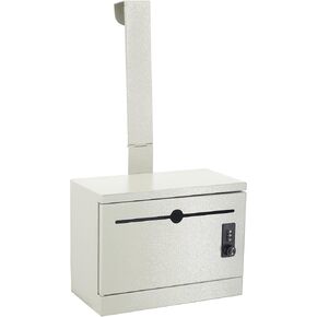 Pochar Over-the-Door Steel Specimen Container - Payment, Key, Night Drop Box - 6.5'' Height Adjustable, Removable Hinge for Wall Mount (Black)