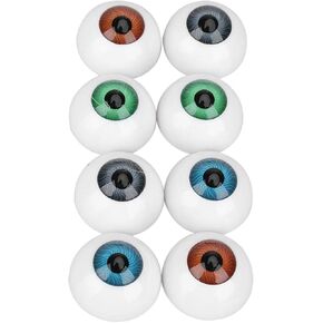 8 Halloween Hollow Eyeball; Scary Realistic Eyes, Halloween Horror Plastic Eyeball for Halloween Trick or Treat Party Craft Decoration, Horror Prop Decor