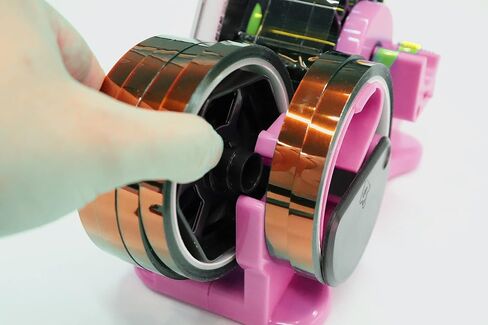 Pink Heat Tape Dispenser Sublimation - Multiple Roll Cut Heat Tape Dispenser 1" & 3" Core Double Reel Cores Sublimation for Heat Transfer Tape, Semi-Automatic Tape Dispenser with Compartment Slots in Saudi Arabia