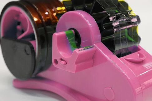 Pink Heat Tape Dispenser Sublimation - Multiple Roll Cut Heat Tape Dispenser 1" & 3" Core Double Reel Cores Sublimation for Heat Transfer Tape, Semi-Automatic Tape Dispenser with Compartment Slots in Saudi Arabia