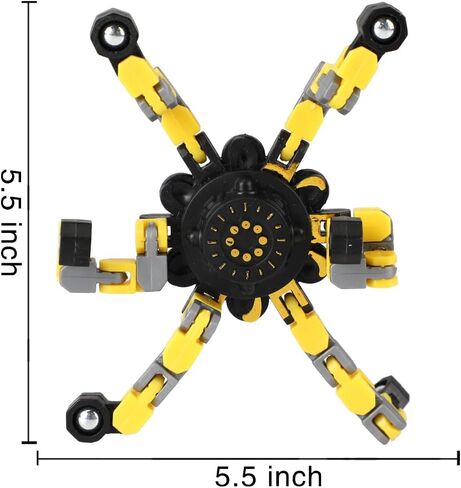 4 Pack Transformable Fidget Spinner Fidget Toys Set, Fidget Spinner Transformable,Sensory Fidget Toys Stress Relief and Anti Anxiety Toys for Kids and Adults Gift for Christmas Birthday Party Favor in Kuwait