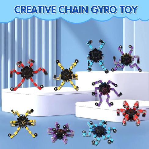 4 Pack Transformable Fidget Spinner Fidget Toys Set, Fidget Spinner Transformable,Sensory Fidget Toys Stress Relief and Anti Anxiety Toys for Kids and Adults Gift for Christmas Birthday Party Favor in Kuwait