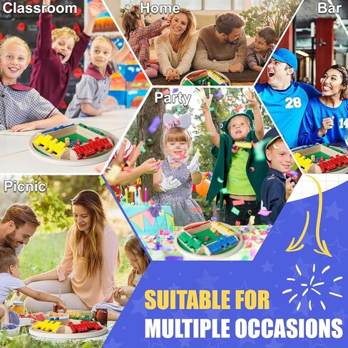Shut The Box Dice Game,2-4 Player Family Wooden Board Table Math Games, 8 Dices Classics Tabletop Version Games for Classroom,Home,Party or Pub in Saudi Arabia