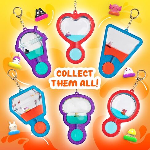 Goonameez, Hand-Held Sensory Toy with Floating Characters, Mesmerizing Water Mix Fidget Toy – Collect All 6 Unique Shapes for Squishy Fun, Perfect Travel Toy! (BunBun) in Kuwait