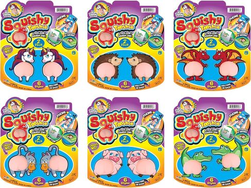 JA-RU Tooshie Squishy Stickers (6 Packs of 2) 3D Stickers Squeeze Stretch Pinch The Tooshie Butt Stress Relief Fidget Toy for Kids. Stress Ball Goodie Bag Stuffers. 4416-6s in Saudi Arabia