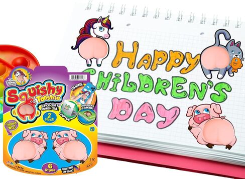 JA-RU Tooshie Squishy Stickers (6 Packs of 2) 3D Stickers Squeeze Stretch Pinch The Tooshie Butt Stress Relief Fidget Toy for Kids. Stress Ball Goodie Bag Stuffers. 4416-6s in Saudi Arabia