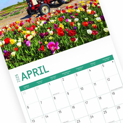 2025 Vintage Tractors Monthly Wall Calendar by Bright Day, 12 x 12 Inch Antique Farm Machinery in Saudi Arabia