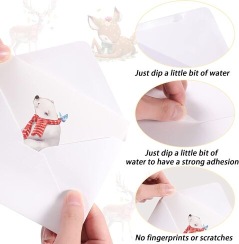 24 Pieces Winter Animals Thank You Note Cards with 24 Envelopes, Holiday Cards for Winter Theme Party Decorations Thanksgiving Christmas Party Supplies, 4 x 6 Inch 8 Designs in Saudi Arabia