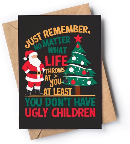Christmas Card for Mom or Dad - Funny Christmas Card for Parents from Daughter, Son - Mom Funny Christmas Card - Dad Xmas Card - Christmas Card Idea for Parents - Just Remember in Kuwait