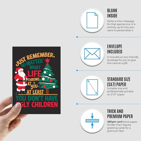 Christmas Card for Mom or Dad - Funny Christmas Card for Parents from Daughter, Son - Mom Funny Christmas Card - Dad Xmas Card - Christmas Card Idea for Parents - Just Remember in Kuwait