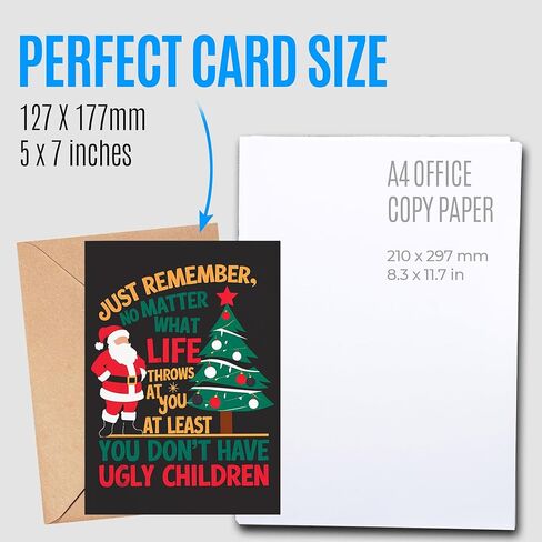 Christmas Card for Mom or Dad - Funny Christmas Card for Parents from Daughter, Son - Mom Funny Christmas Card - Dad Xmas Card - Christmas Card Idea for Parents - Just Remember in Kuwait