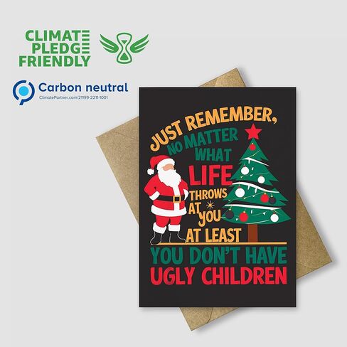 Christmas Card for Mom or Dad - Funny Christmas Card for Parents from Daughter, Son - Mom Funny Christmas Card - Dad Xmas Card - Christmas Card Idea for Parents - Just Remember in Kuwait