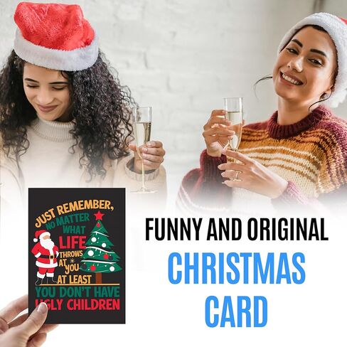 Christmas Card for Mom or Dad - Funny Christmas Card for Parents from Daughter, Son - Mom Funny Christmas Card - Dad Xmas Card - Christmas Card Idea for Parents - Just Remember in Kuwait
