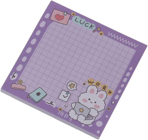 ملاحظات لاصقة على شكل أرنب لطيف، مجموعة ملاحظات لاصقة ذاتية اللصق على شكل رسوم متحركة، مقاس 3.0 × 3.0 بوصات، وسادات مذكرة كاواي، للمنزل المكتبي، 50 ورقة in Kuwait