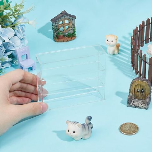 OLYCRAFT Miniature Storage Rack Dollhouse Cake Cabinet 3-Tier Shelves Dollhouse Display Shelf Mini House Ornaments Miniature Furniture for Miniature House Furniture Decoration Accessory in Saudi Arabia