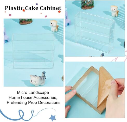 OLYCRAFT Miniature Storage Rack Dollhouse Cake Cabinet 3-Tier Shelves Dollhouse Display Shelf Mini House Ornaments Miniature Furniture for Miniature House Furniture Decoration Accessory in Saudi Arabia