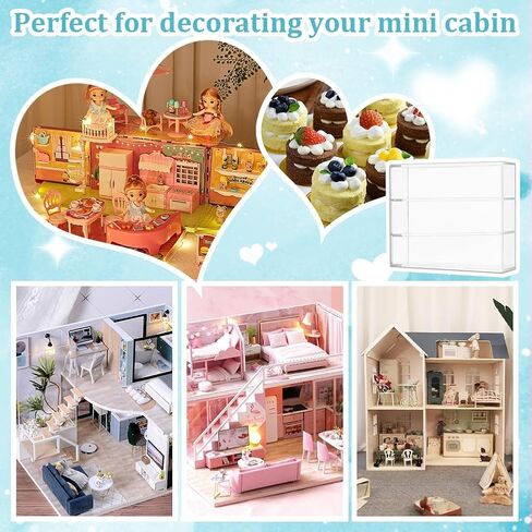 OLYCRAFT Miniature Storage Rack Dollhouse Cake Cabinet 3-Tier Shelves Dollhouse Display Shelf Mini House Ornaments Miniature Furniture for Miniature House Furniture Decoration Accessory in Saudi Arabia
