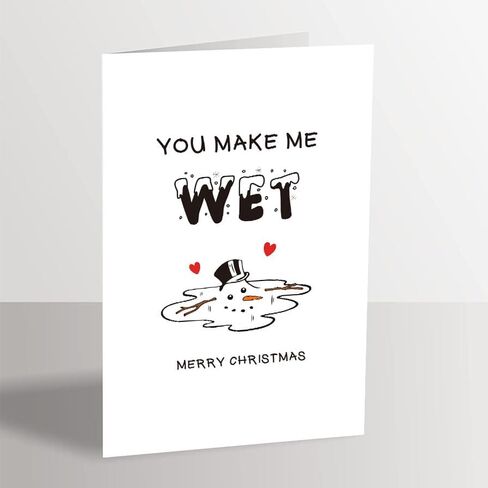 Naughty Tits Christmas Card, Sexy Merry Christmas Card for Friend BF, Funny Winter Season Xmas Card in Saudi Arabia