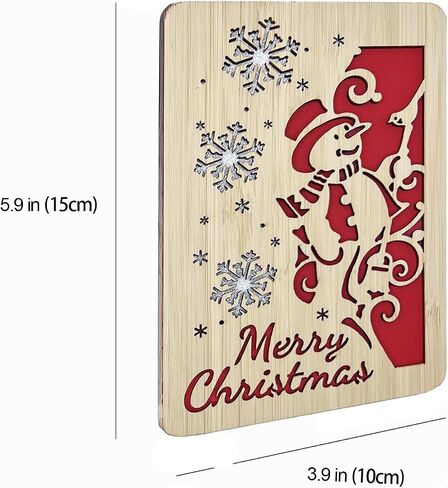 Wooden Christmas Greeting Card,Handmade Christmas Blank Card,Merry Christmas Wood Card For Friends,Family in Saudi Arabia