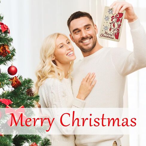 Wooden Christmas Greeting Card,Handmade Christmas Blank Card,Merry Christmas Wood Card For Friends,Family in Saudi Arabia