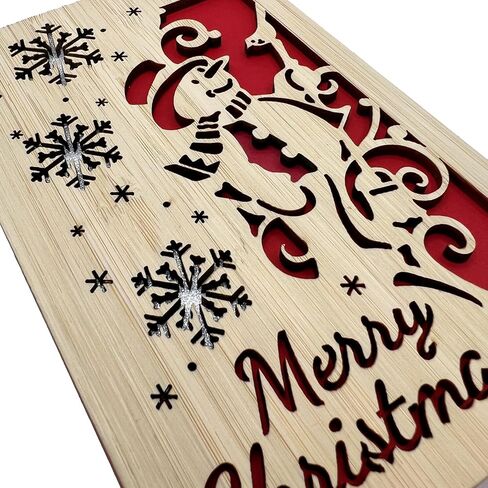 Wooden Christmas Greeting Card,Handmade Christmas Blank Card,Merry Christmas Wood Card For Friends,Family in Saudi Arabia