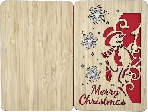 Wooden Christmas Greeting Card,Handmade Christmas Blank Card,Merry Christmas Wood Card For Friends,Family in Saudi Arabia