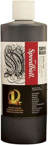 Speedball - 3378 Super Black India Ink, 1 Pint - 404696 in Kuwait